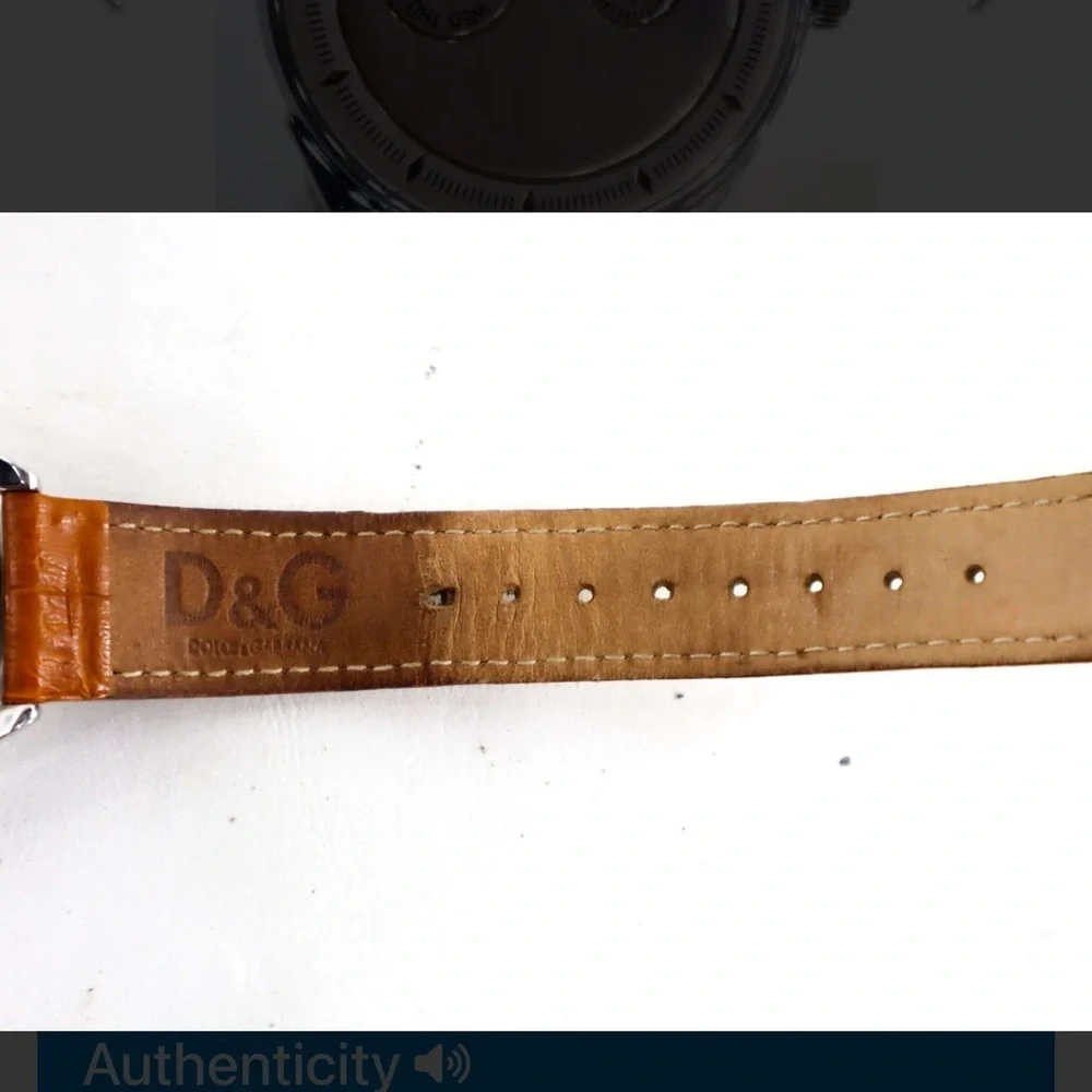 D&G Elegant Silver and Brown Timepiece
